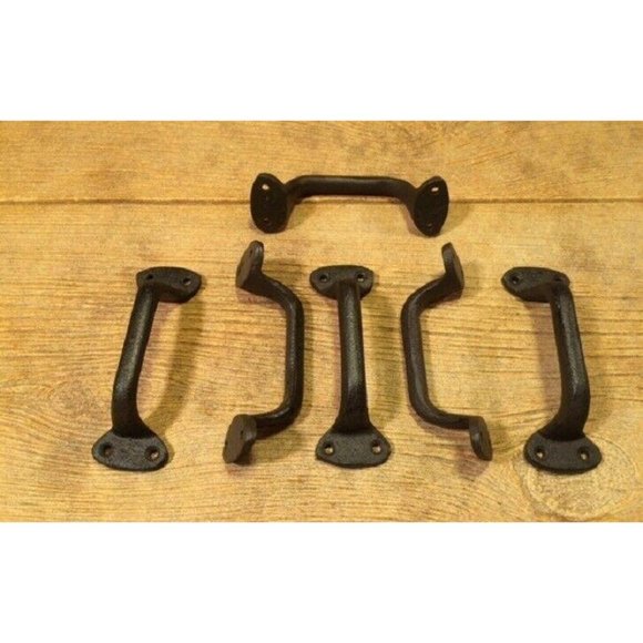 One Small 5 1/2" long Cast Iron Gate Handle Barn Door Pull 0184-0053 - Picture 8 of 12